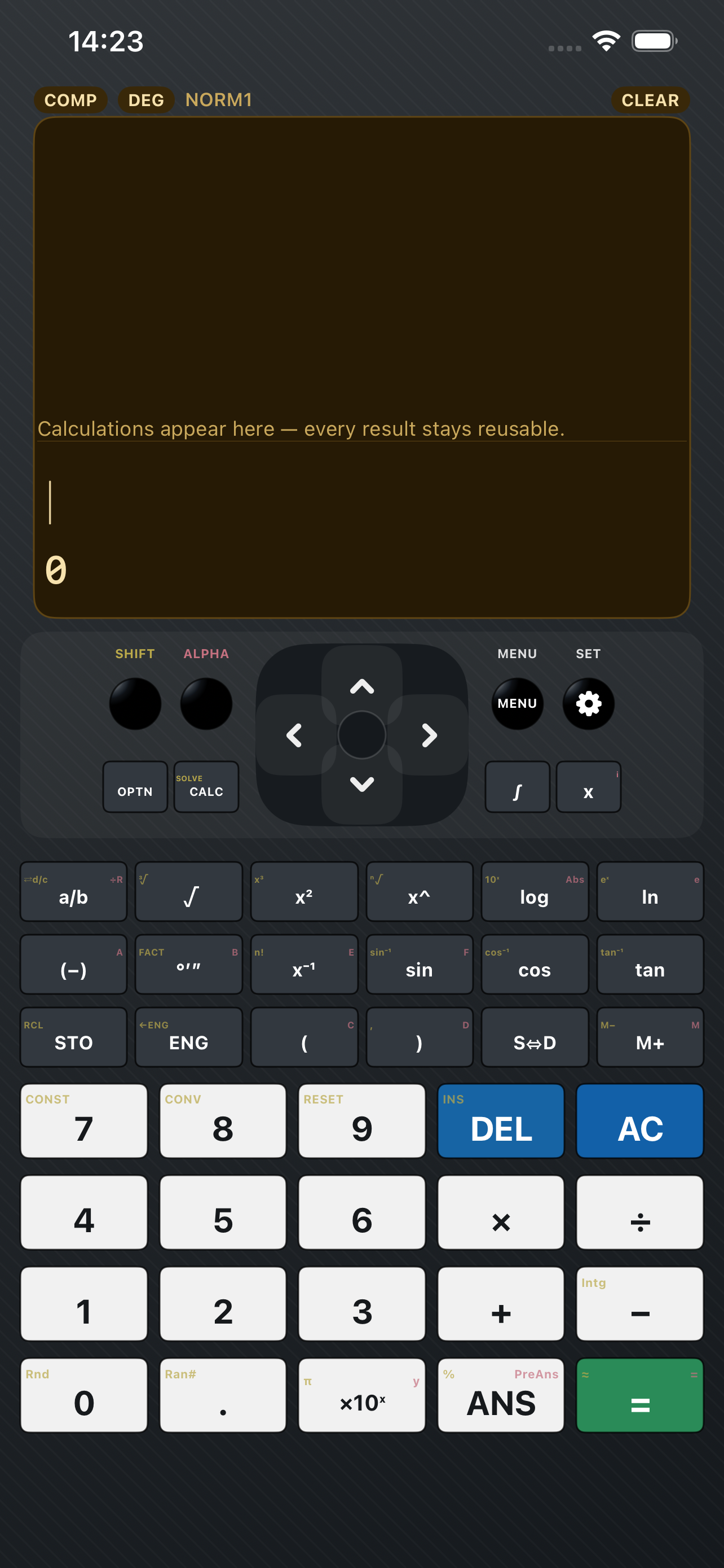 CasioCalc in Graphite