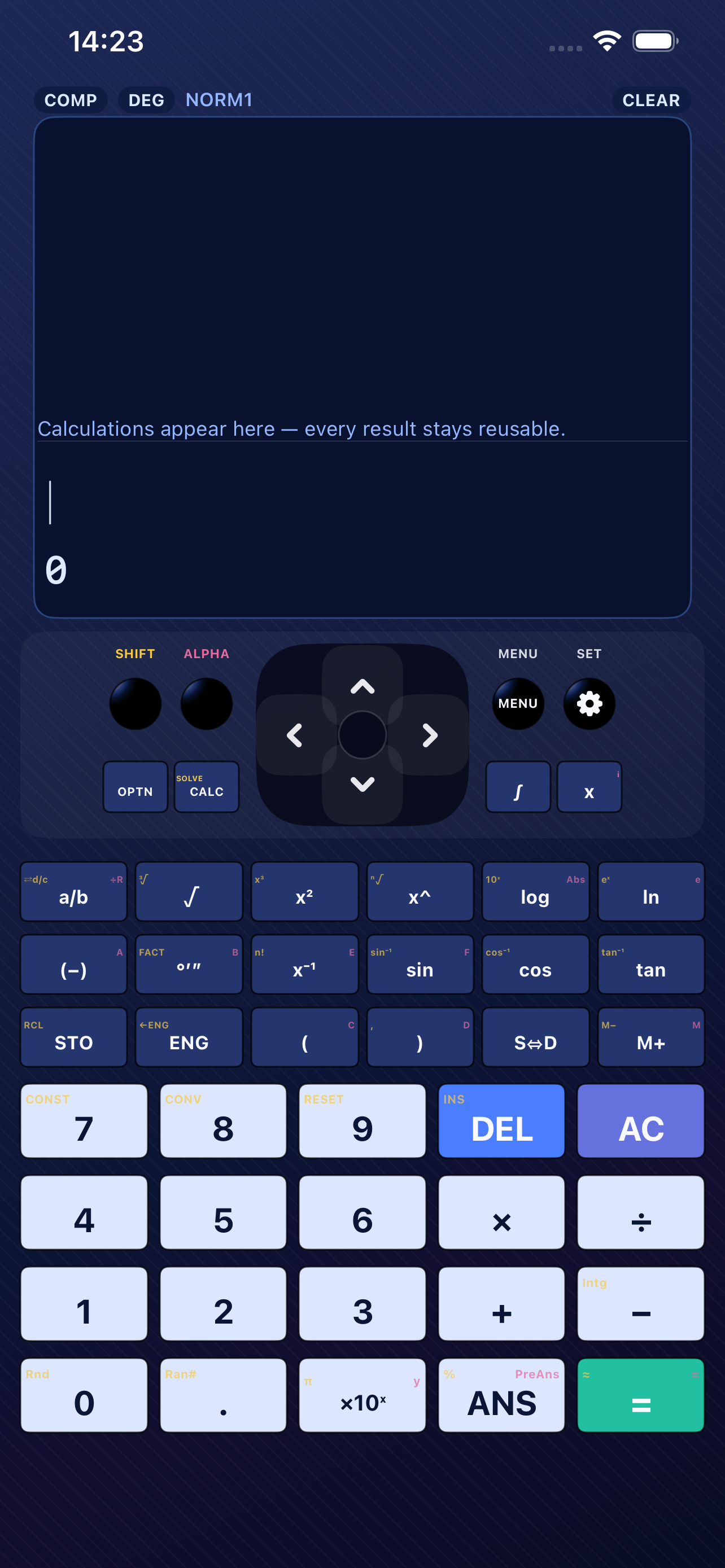 CasioCalc in Midnight