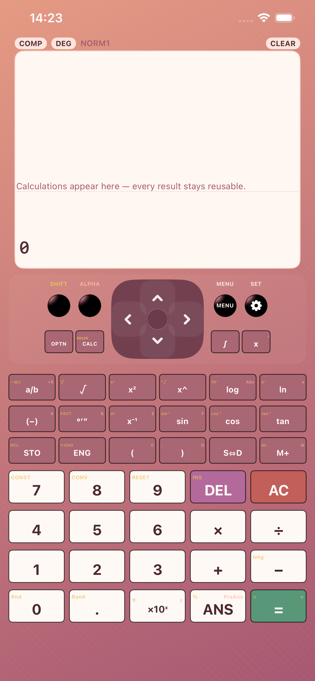 CasioCalc in Peach Sorbet